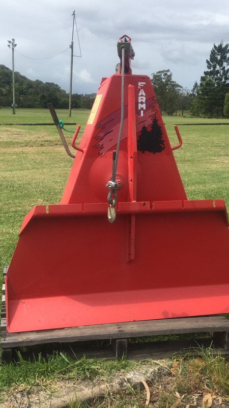 A 4.5 tonne logging winch designed for smaller tractors or skid steer.